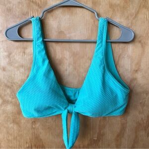 Seafolly Aqua Tie Front Bikini Top
